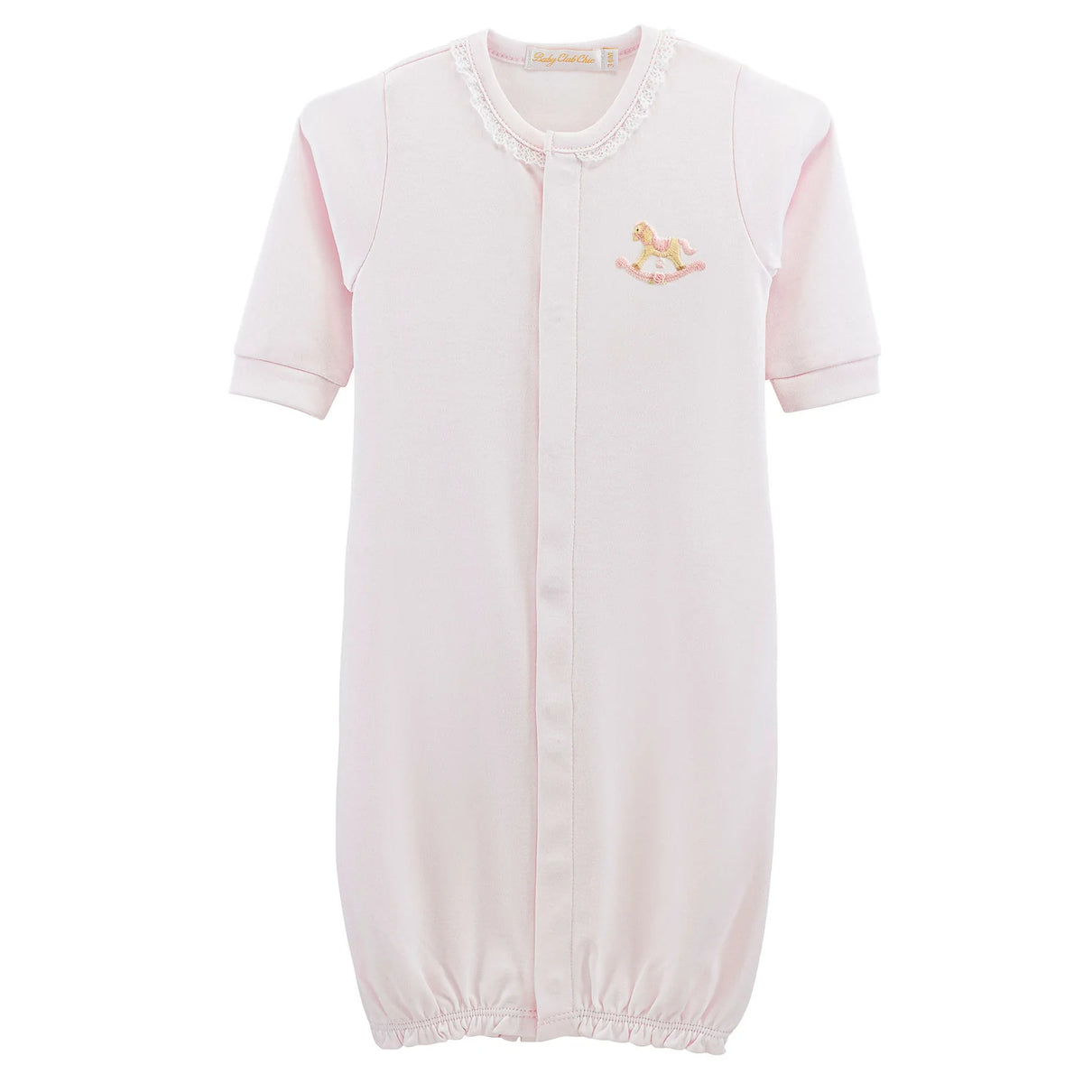 BCC Cute Rocking Horse Emb. Converter Gown-Pink