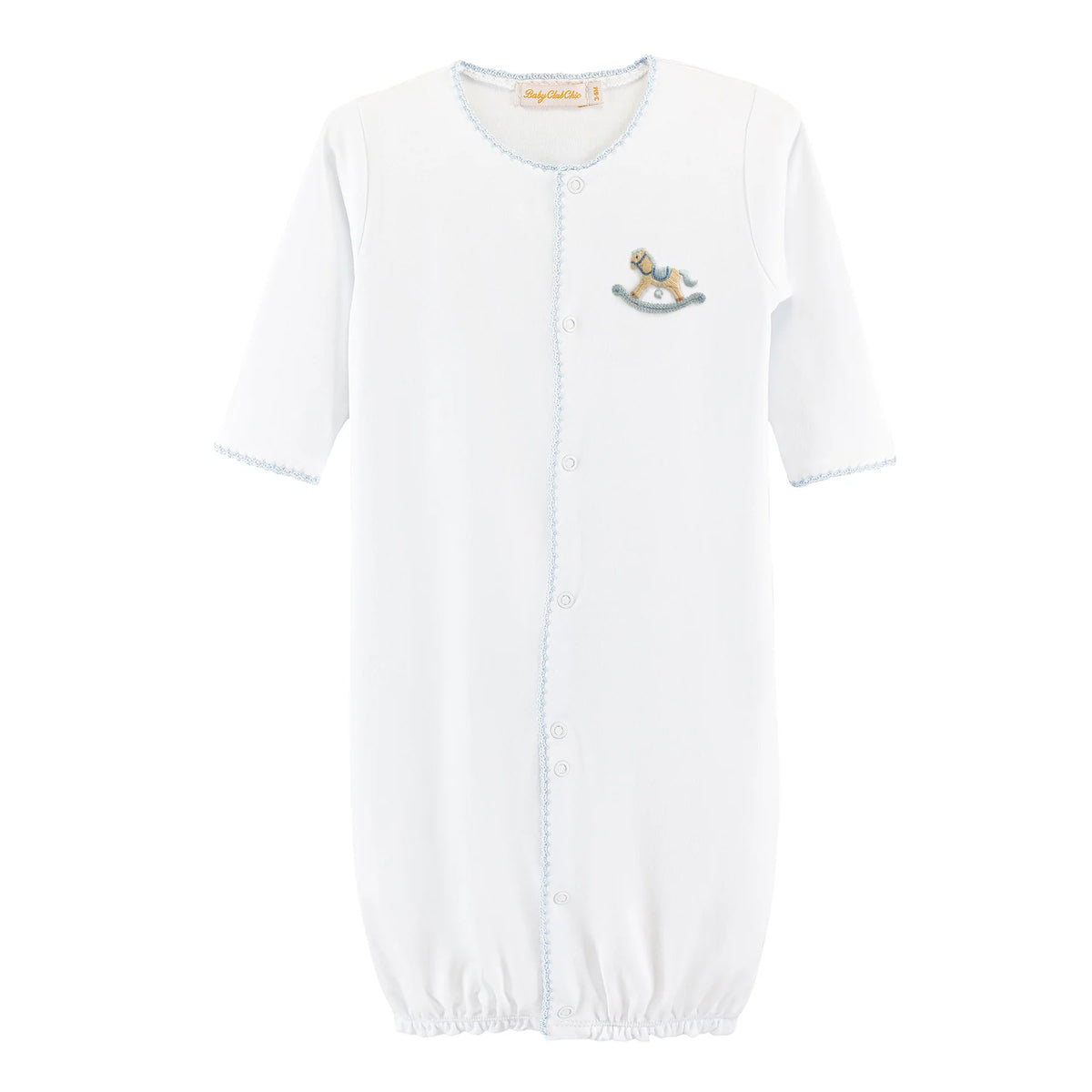 BCC Cute Rocking Horse Emb. Converter Gown-Blue