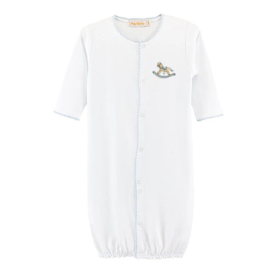 BCC Cute Rocking Horse Emb. Converter Gown-Blue