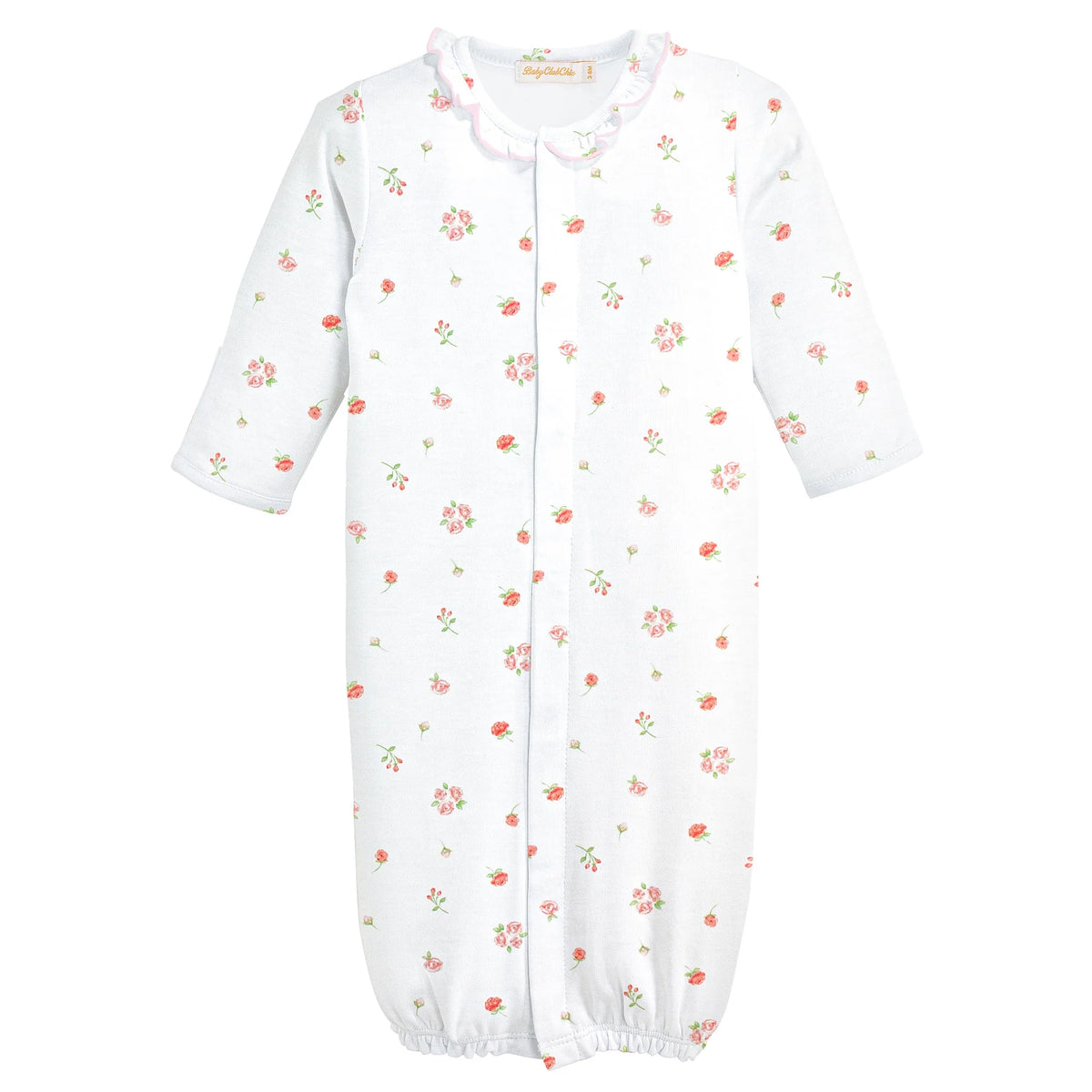 BCC Tiny Rosebud Printed Converter Gown w/ Ruffle