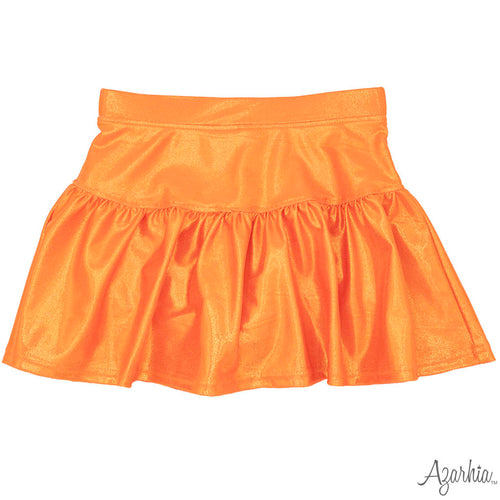 Azarhia Gathered Skort-Orange Shimmer