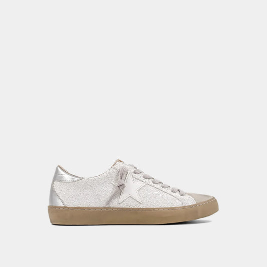 Shu Shop White Paula Mini Sneaker-White Glitter
