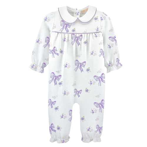 BCC Lav. Bows Printed Playsuit w/ Collar