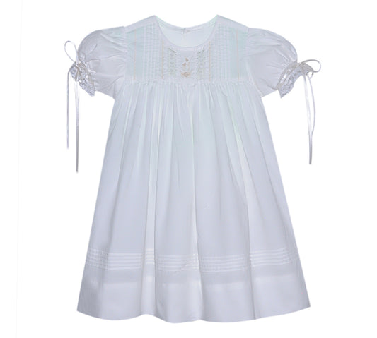 P & R Lila Dress w/ Ecru Embroidery-White