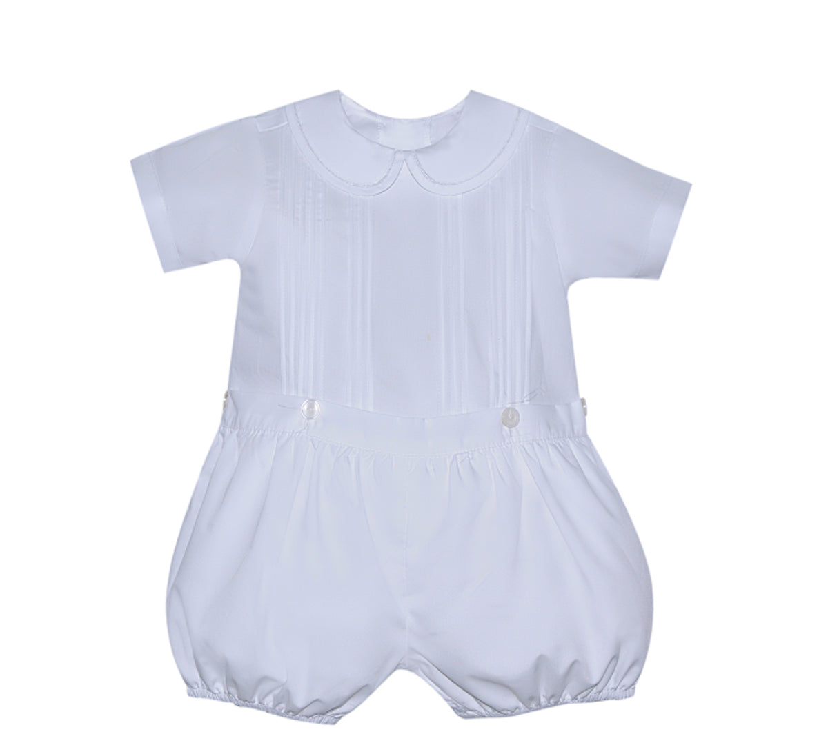 P & R Teddy Button On Suit-White