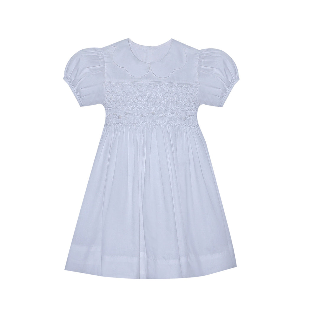 P & R Penelope Smocked Dress-White