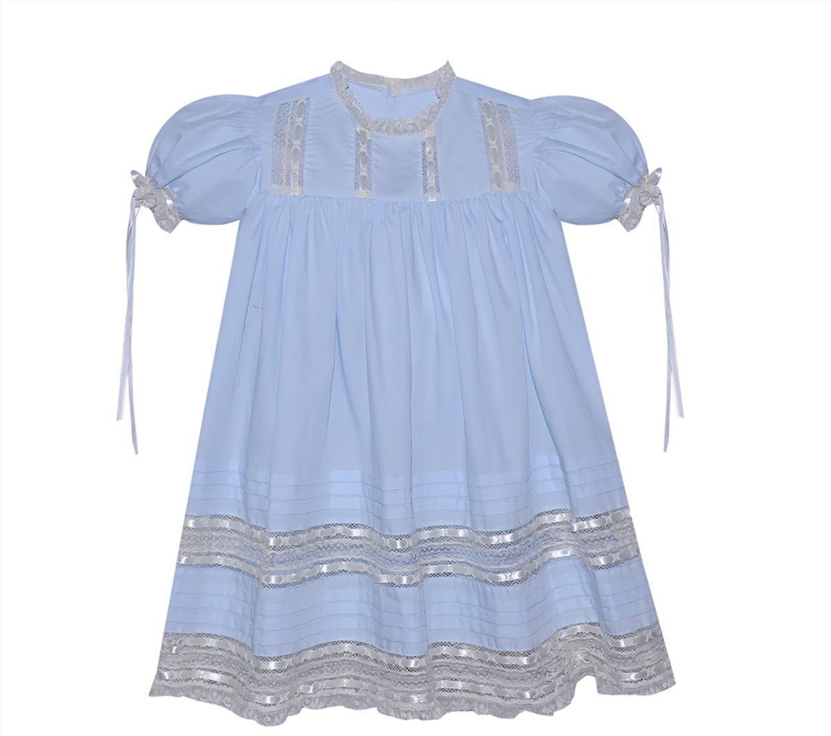 P&R Blue Brooks Dress w/ Ribbon & Lace