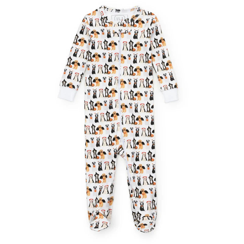Lila & Hayes Halloween Pups Zipper PJ