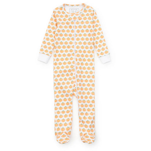 Lila & Hayes Harvest Pumpkin Zipper PJ