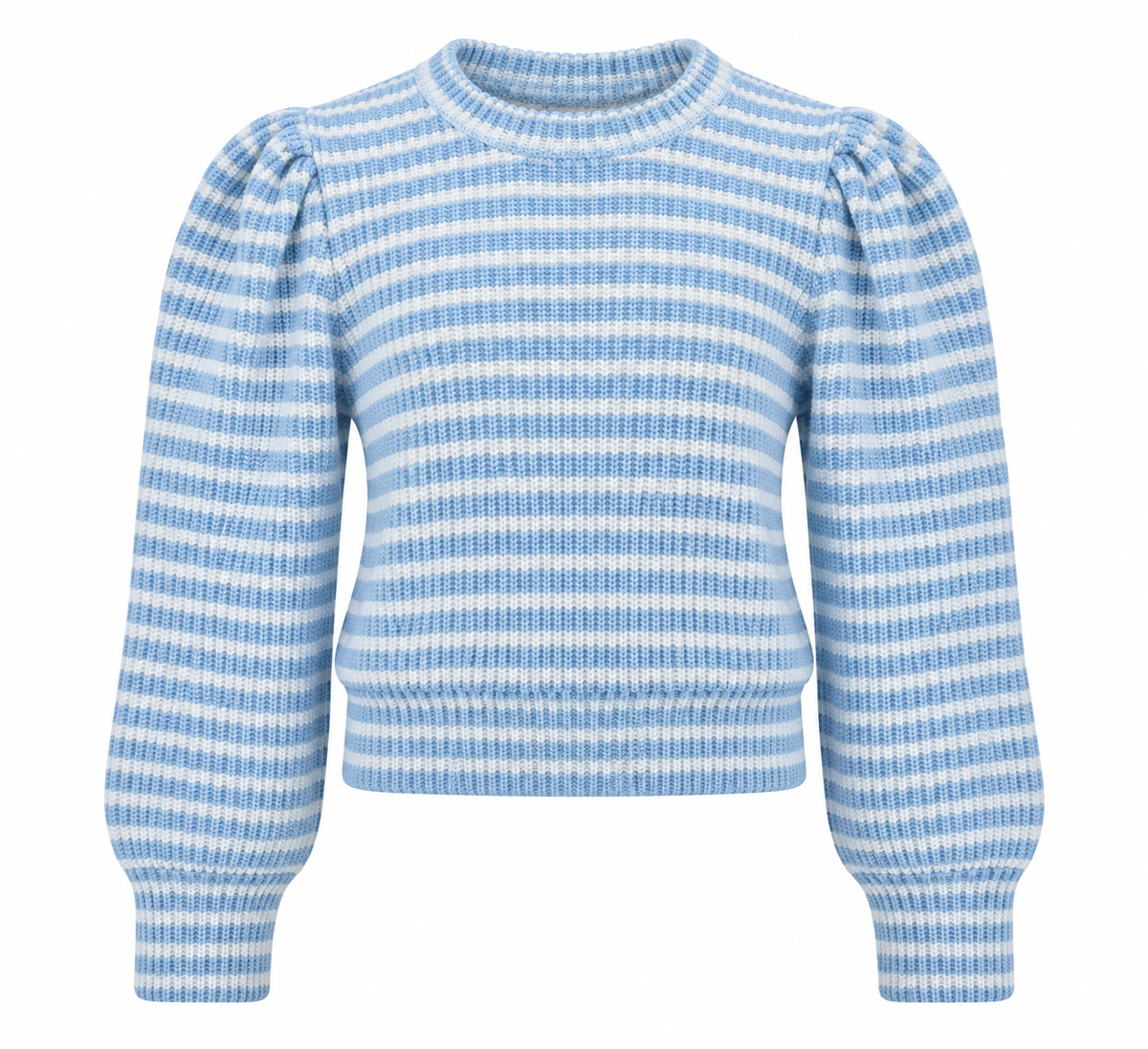 Pleat Peyton Top-Glacier/Cream