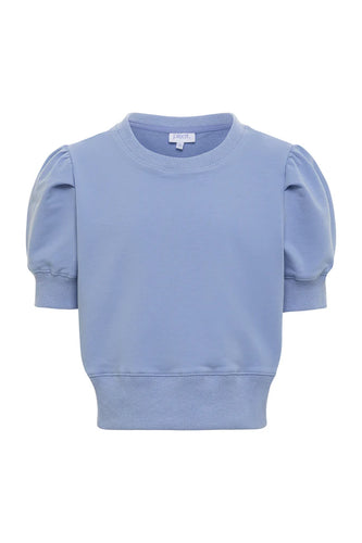 Pleat Riley Sweatshirt-Cornflower