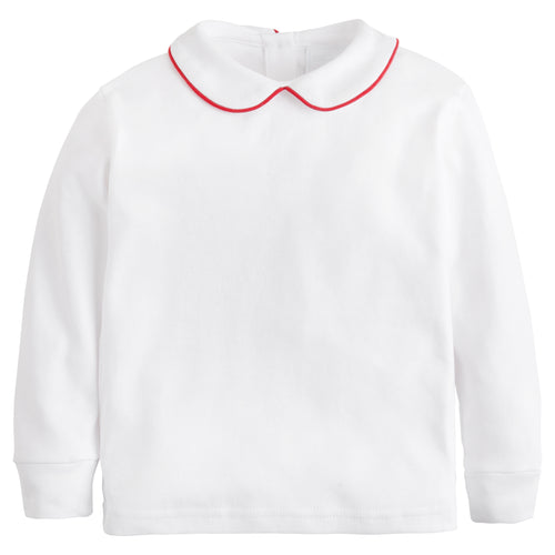 LE Red Piped Peterpan Collared L/S Shirt