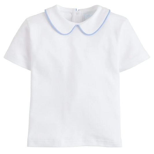 LE Piped Peter Pan Shirt-Lt. Blue