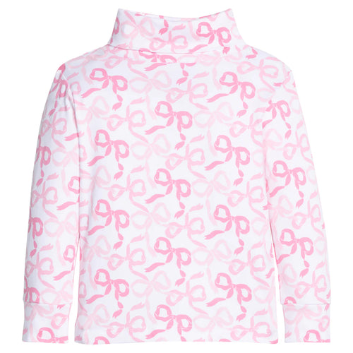 LE Printed Turtleneck-Bows & Ribbons