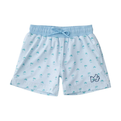 Prodoh Blue/White Palm Tree Swim Trunks