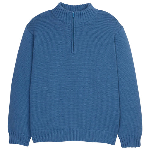 Little English Stormy Blue 1/4 Zip Sweater