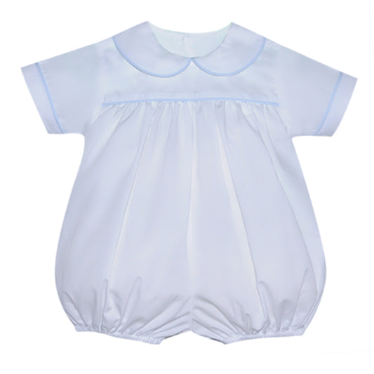 RN Reagan White Boy Bubble w/ Blue Piping
