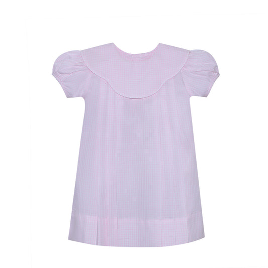 RN Rosalind Pink Gingham Float Collar Dress