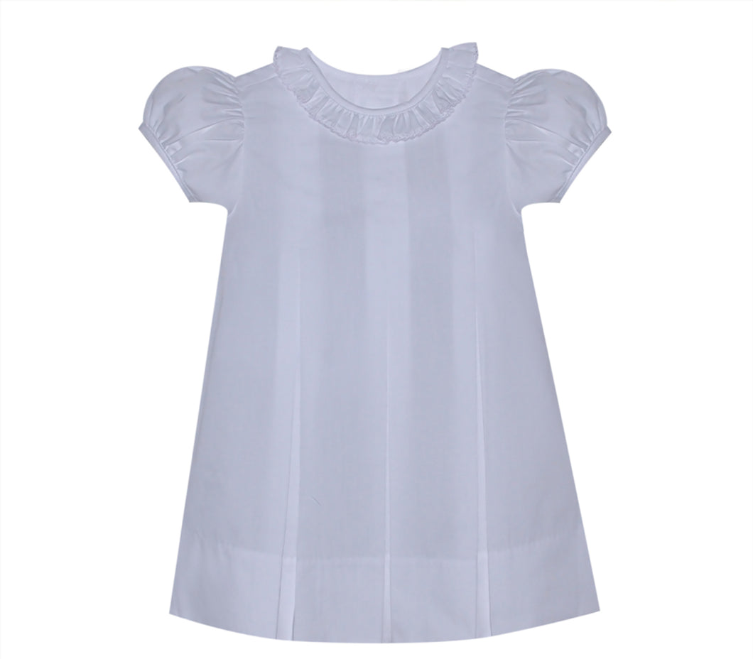 RN Reese White Dress w/Ruffle Collar