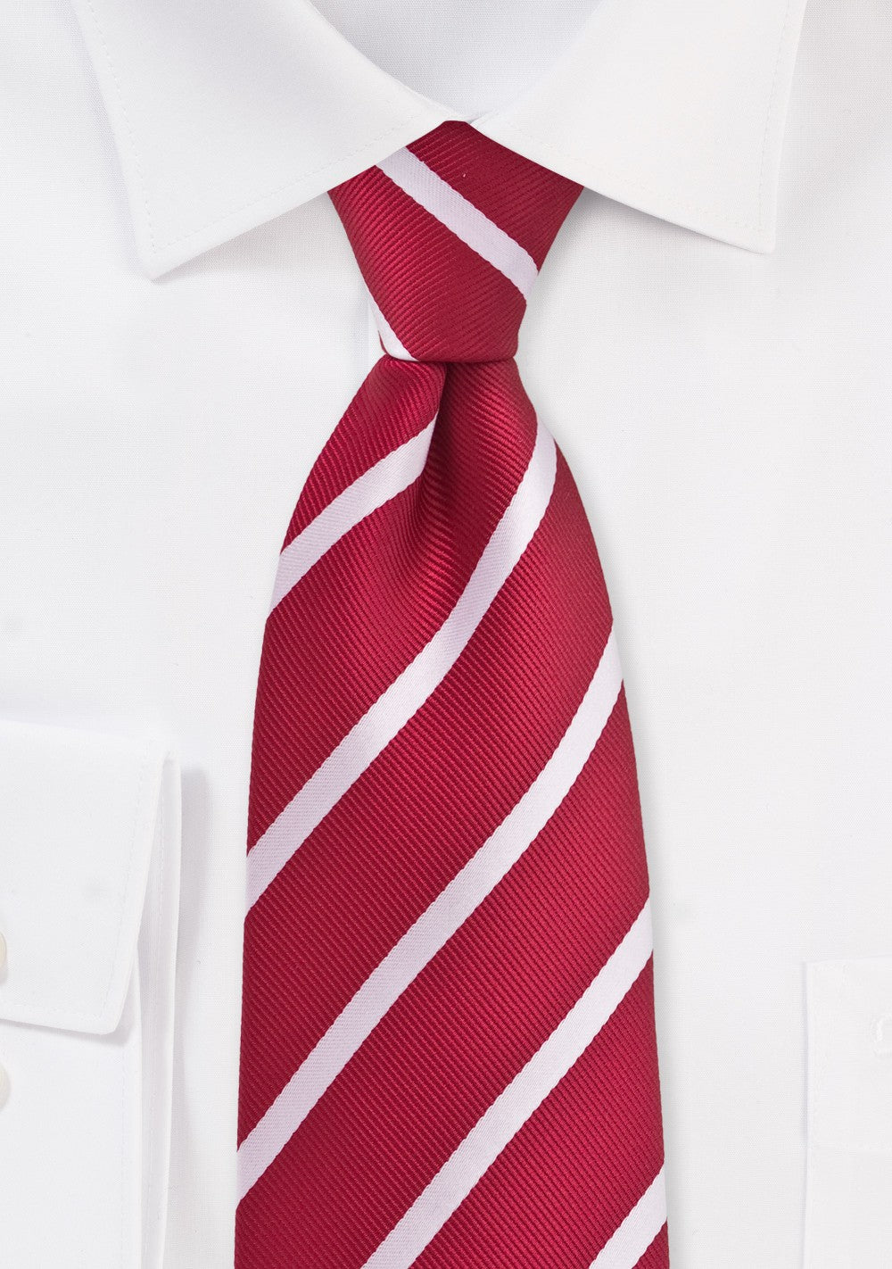 Red and White Stripe Tie