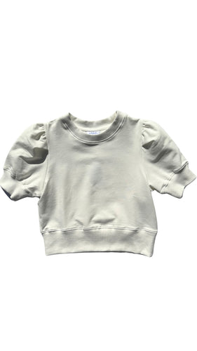 Pleat White Riley Sweatshirt