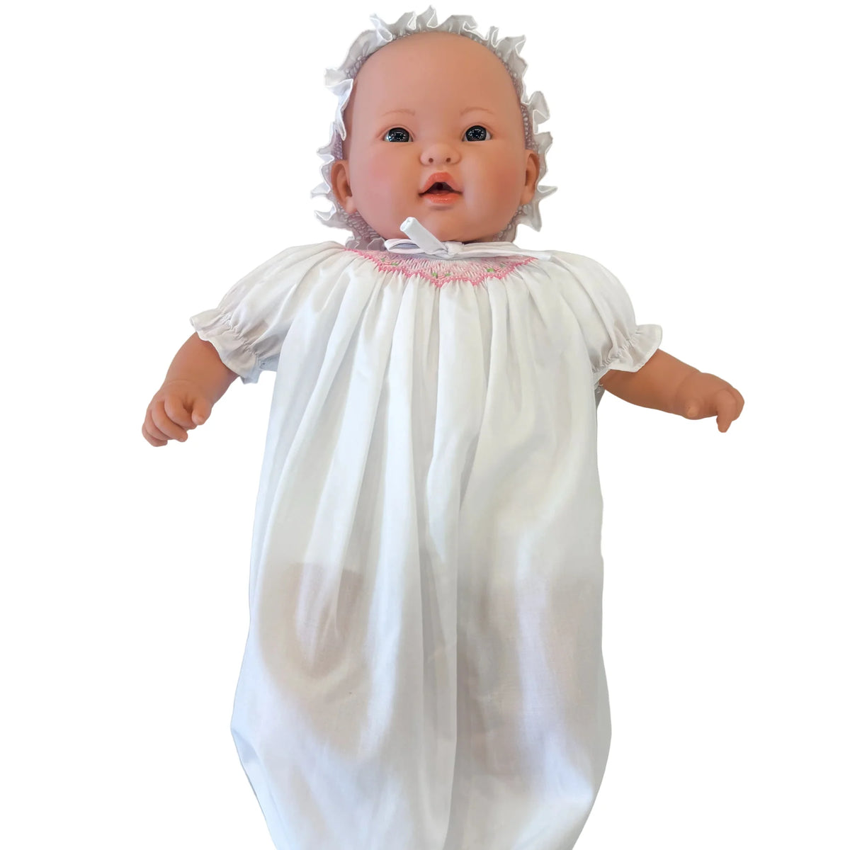Rosalina 18" Claire w/ White Gown Doll-Bald/Brown Eyes