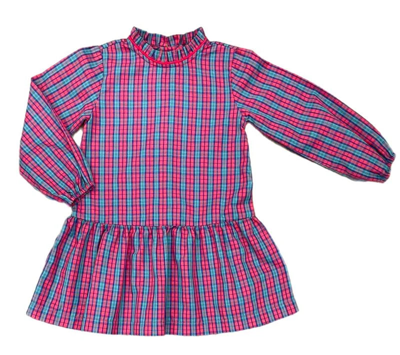James & Lottie Penelope Dress-Red Xmas Plaid