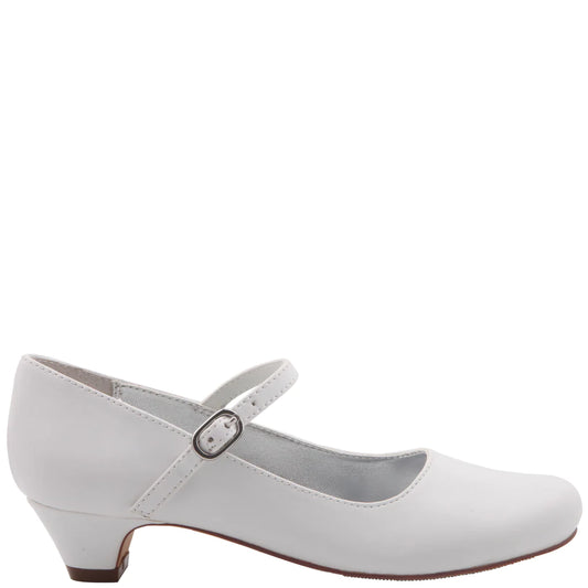 Nina Seeley White Smooth Heel w/ Buckle