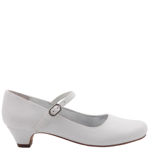 Nina Seeley White Smooth Heel w/ Buckle