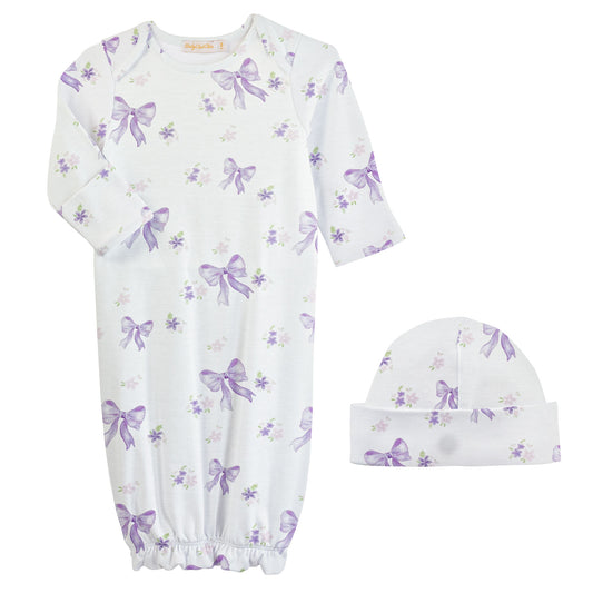 BCC Lavender Bows Print Gown/Hat