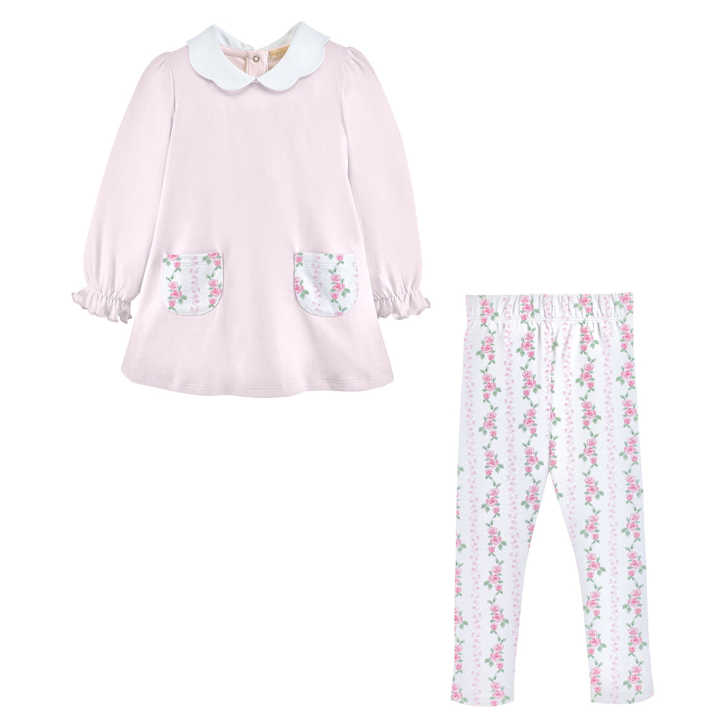 BCC Soft Roses Scalloped Legging Set