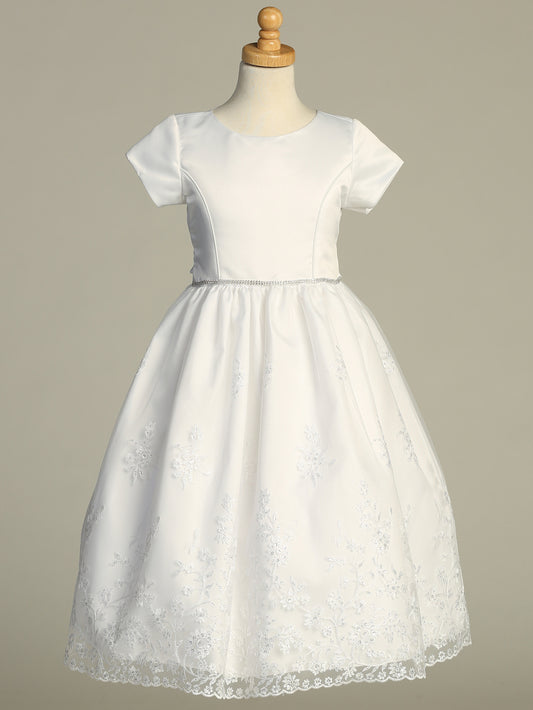 Swea Pea & Lilli Satin Bodice Dress w/ Emb. Tuelle & Sequins