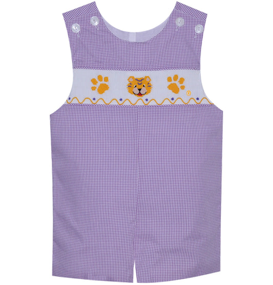 Southern Saturday Tiger Paw Smocked Shortall