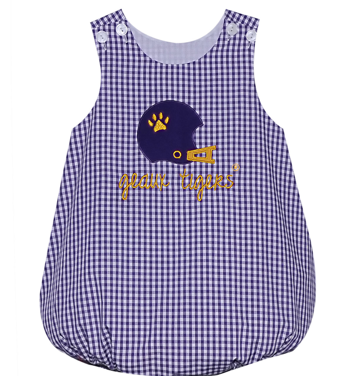 RN Helmet Applique Boy Bubble-Purple/Gold