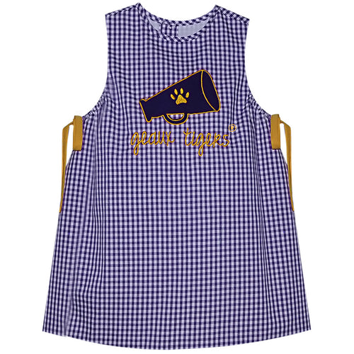 RN Megaphone Applique Dress-Purple/Gold