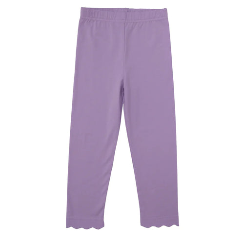 Trotter Street Scallop Leggings-Lavender