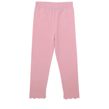 Trotter Street Scallop Legging-Lt. Pink