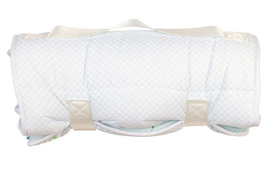 Apple of My Isla Blue Gingham Nap Mat