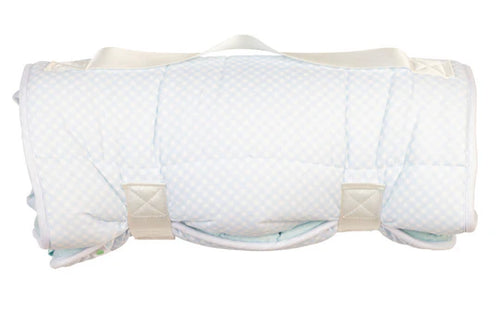 Apple of My Isla Blue Gingham Nap Mat