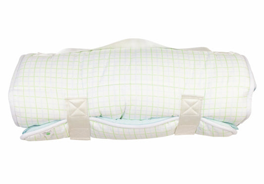 Apple of my Isla Blue/Green Windowpane Nap Mat