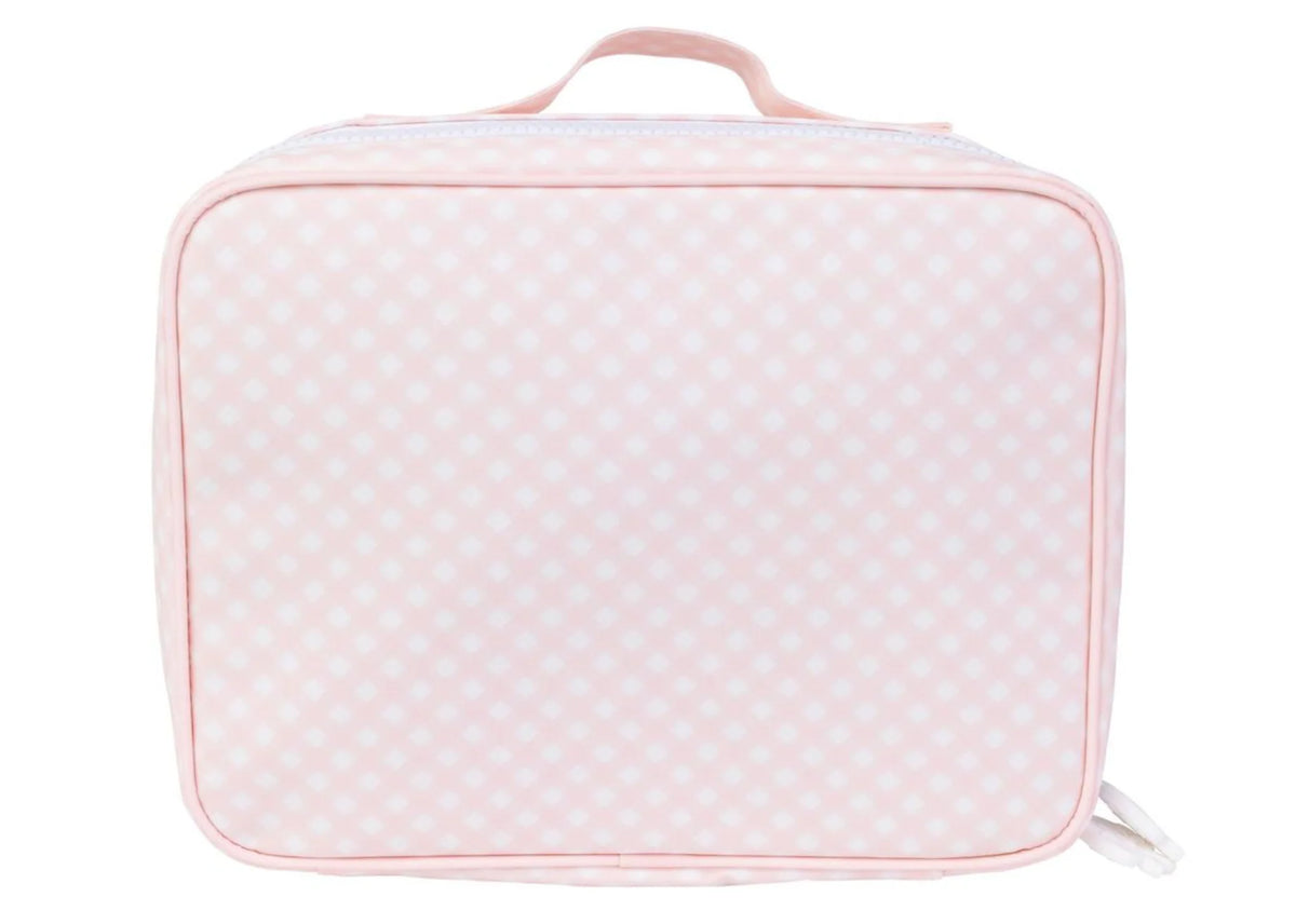 AOMI Pink Gingham Lunch Box