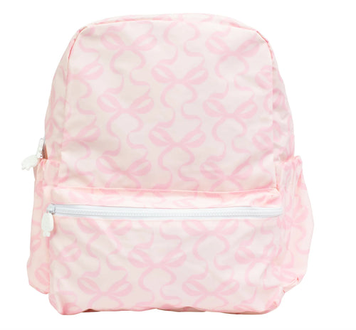 Apple of My Isla Bows on Pink Backpack