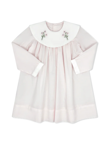 Lullaby Sandra L/S Pink Batiste Flower Dress