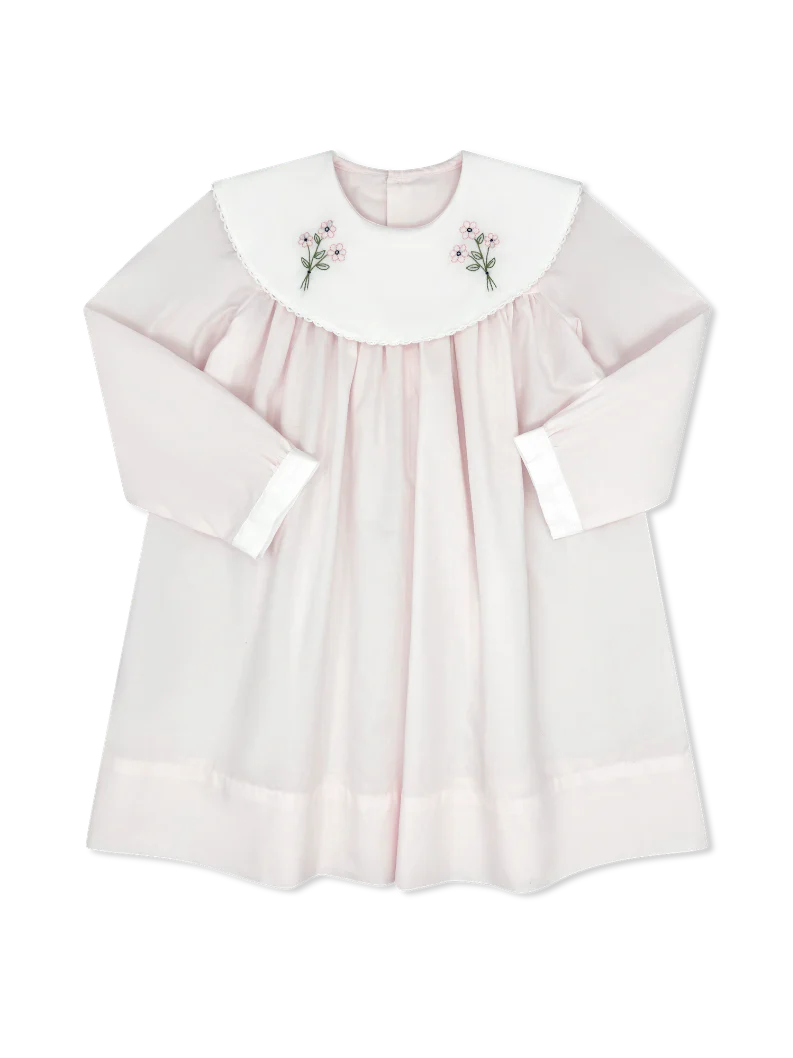 Lullaby Sandra L/S Pink Batiste Flower Dress