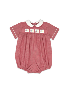 Lullaby Set Noah Red Gingham Boy Tab Bubble