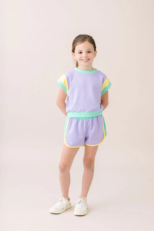 Set Ellie Short Set- Purple Multi