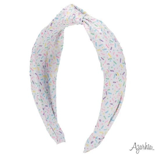 Azarhia Shimmer Sprinkles Top Knot Headband