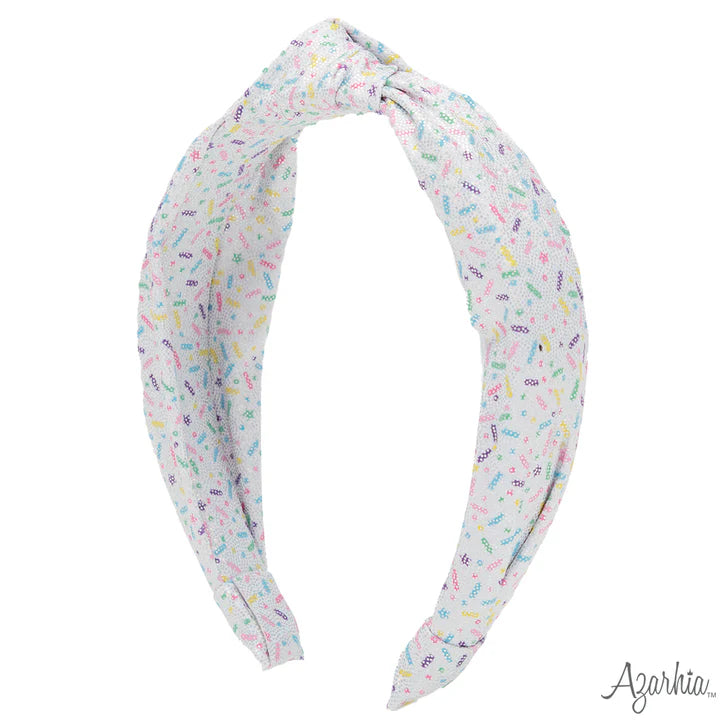 Azarhia Shimmer Sprinkles Top Knot Headband