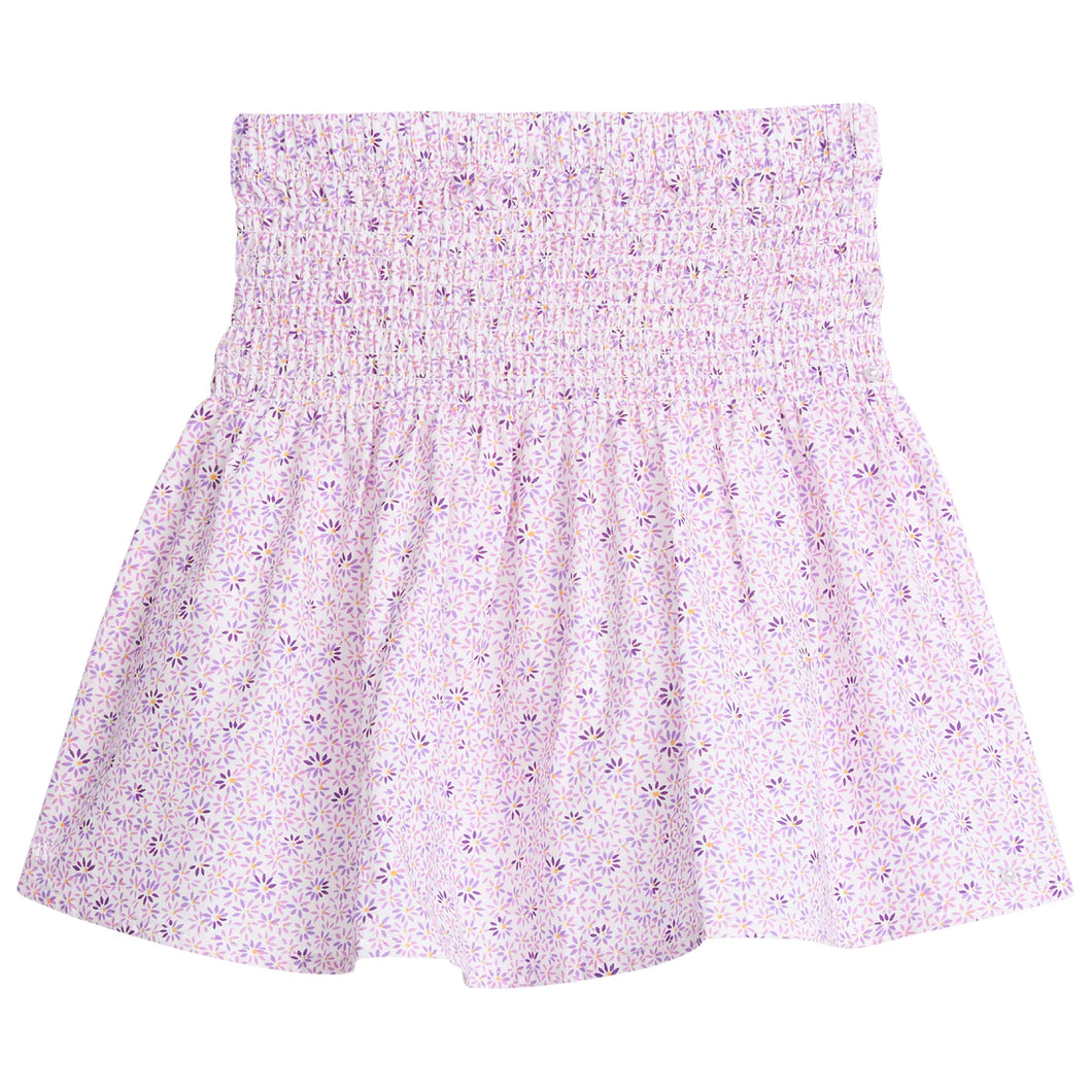 Bisby Shirred Circle Skirt-Purple Daisy