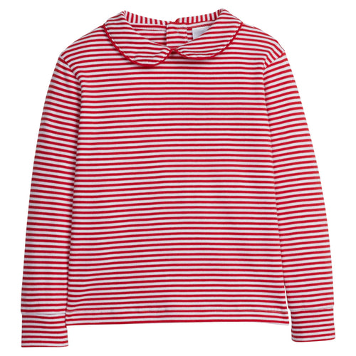 LE Striped Peterpan Shirt-Red